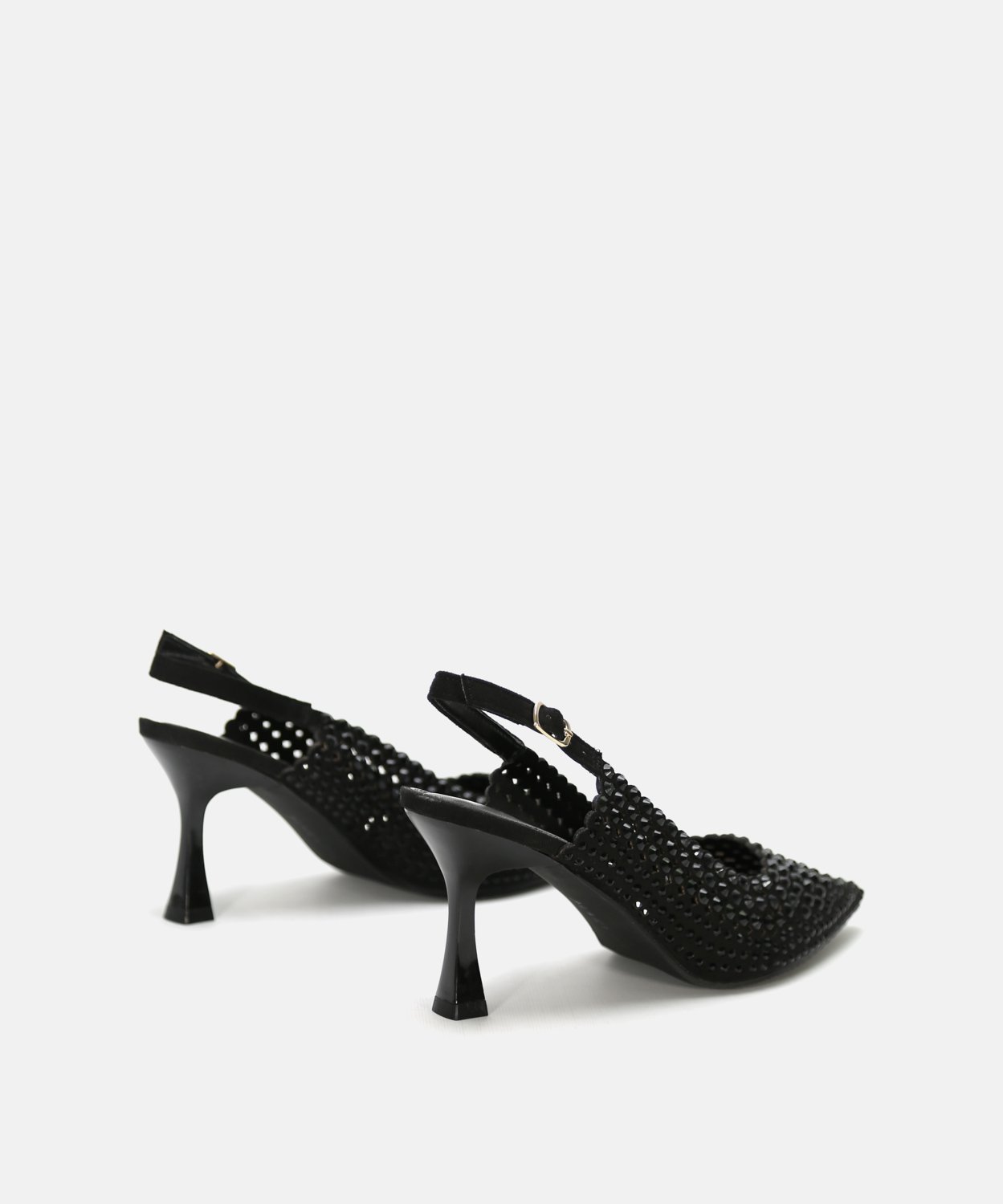 Zapato tac&oacute;n destalonado negro image number null